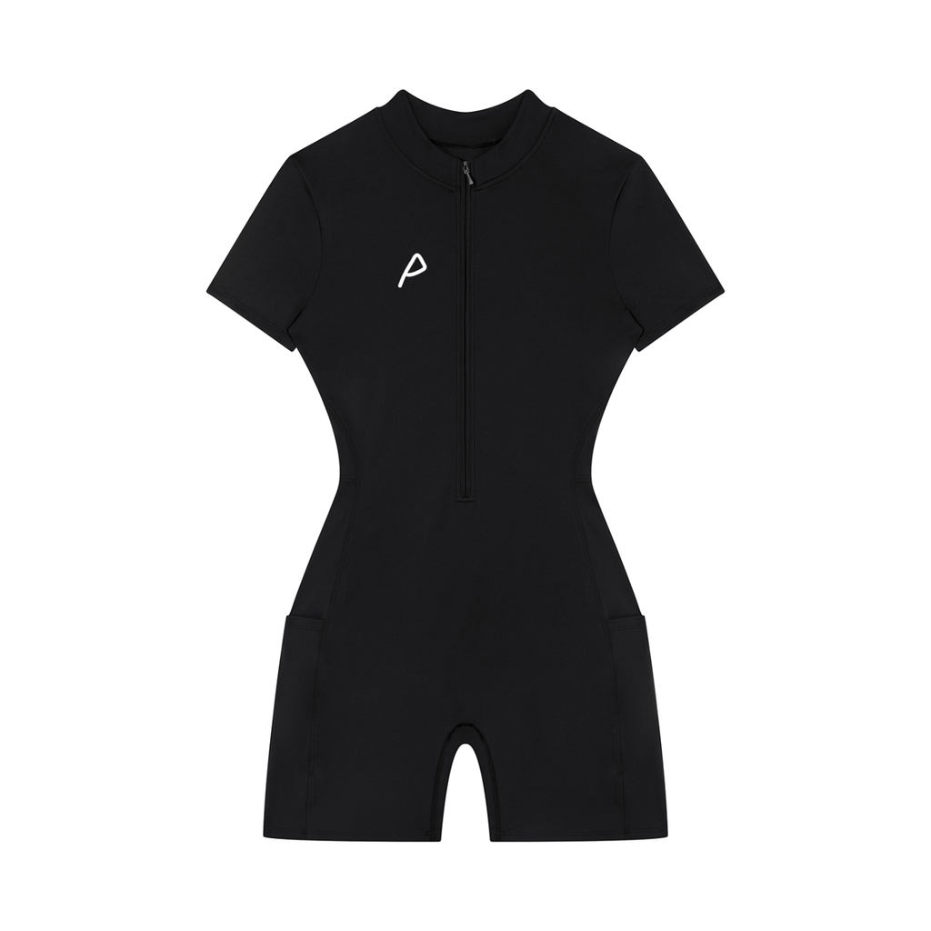 Percepcï Quarter-Zip Short Sleeve Assassin Romper