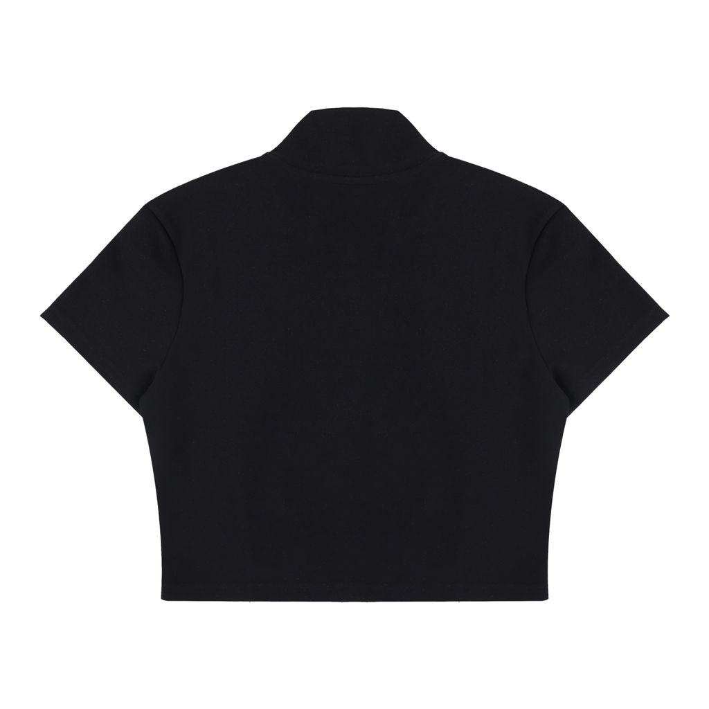 Cepcï Cropped Full Zip Short Sleeve T-Shirt