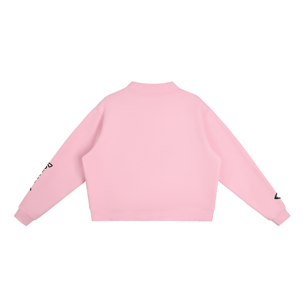 Perçë Women’s Fleece Mock-Neck Crew Sweatshirt