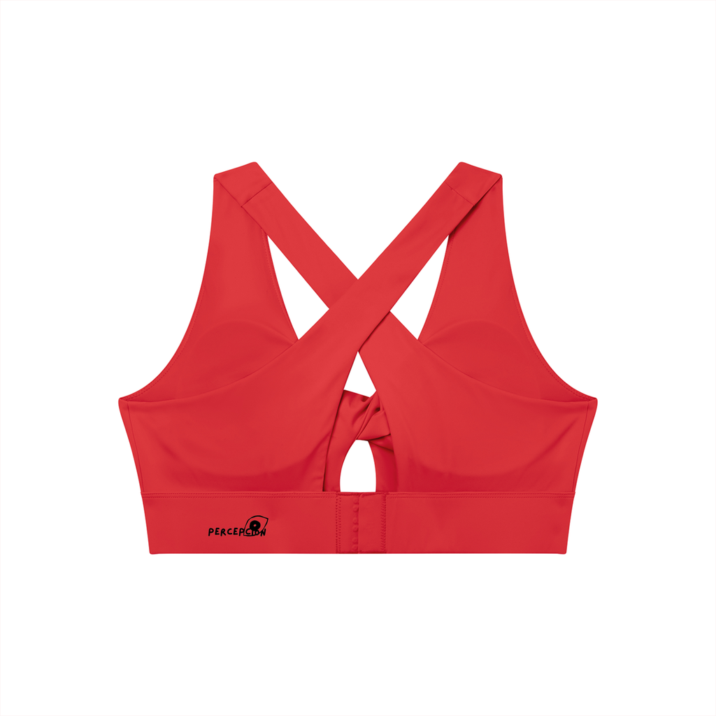 Eye Twist Front V-Neck Sports Bra