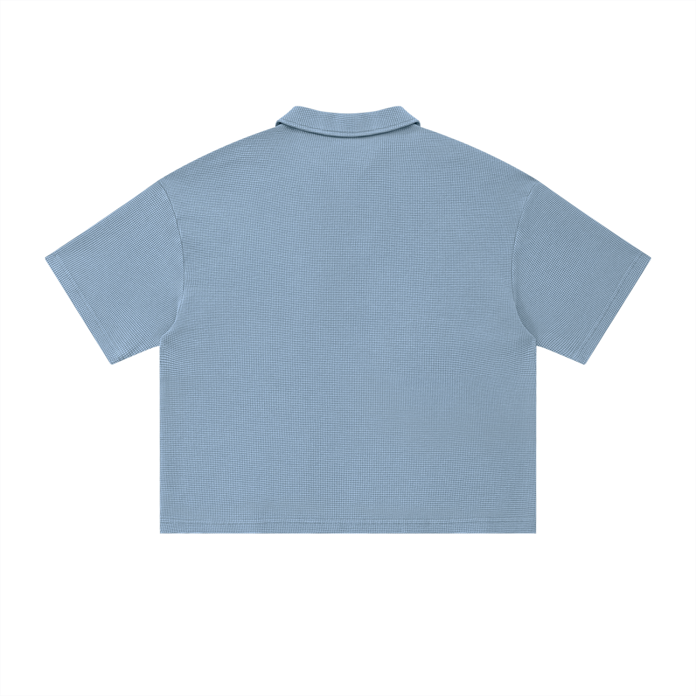 P Waffle Boxy Polo Shirt(Unisex)