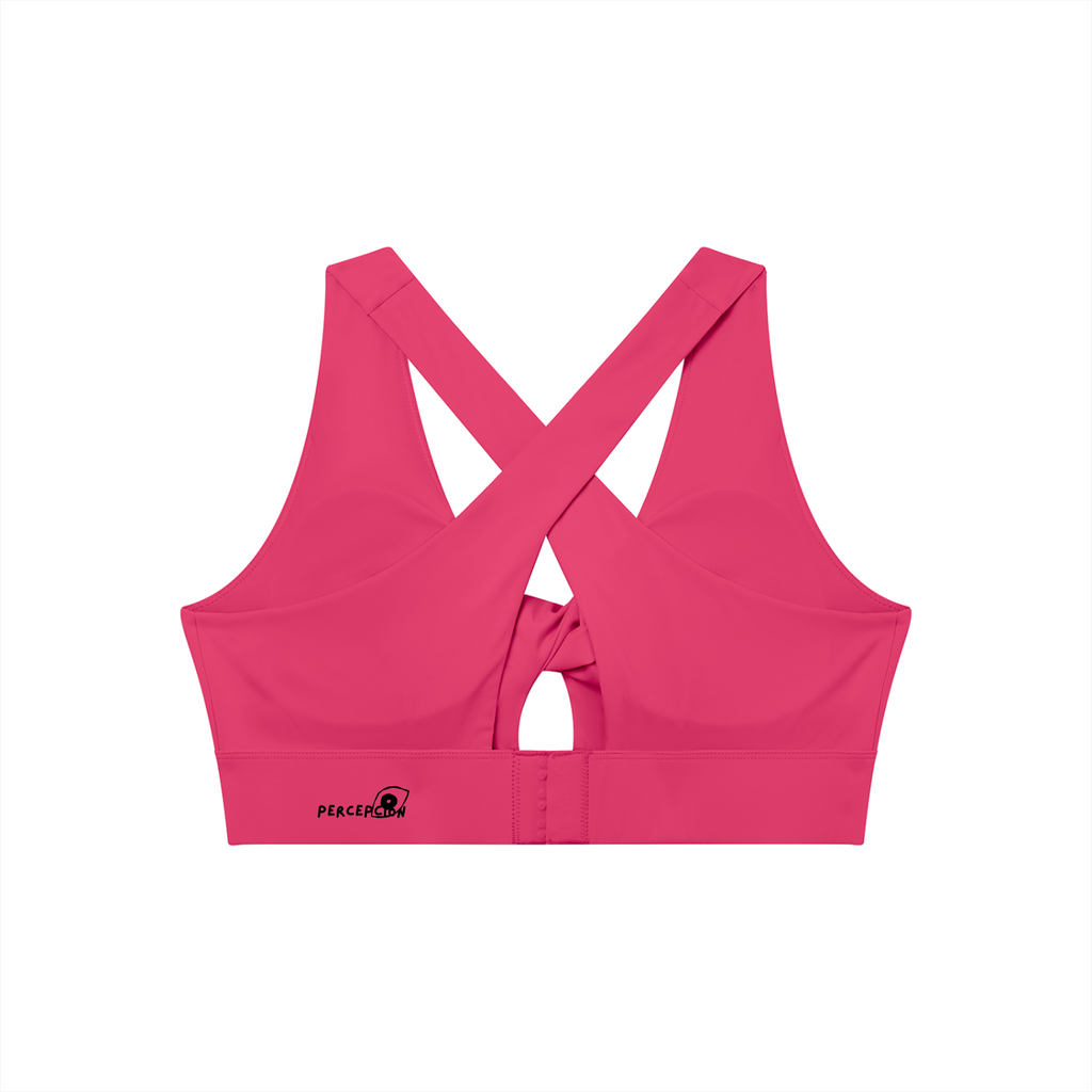 Eye Twist Front V-Neck Sports Bra