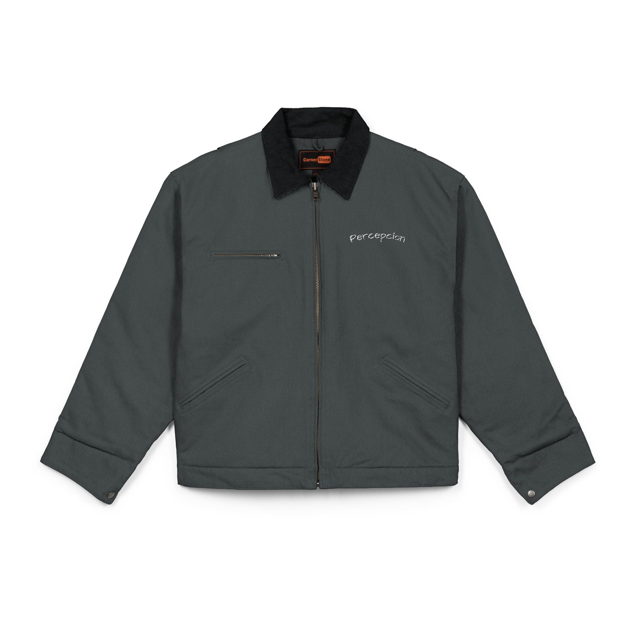 Black Duck Cloth Work Jacket – Durable Zippered Utility Jacket