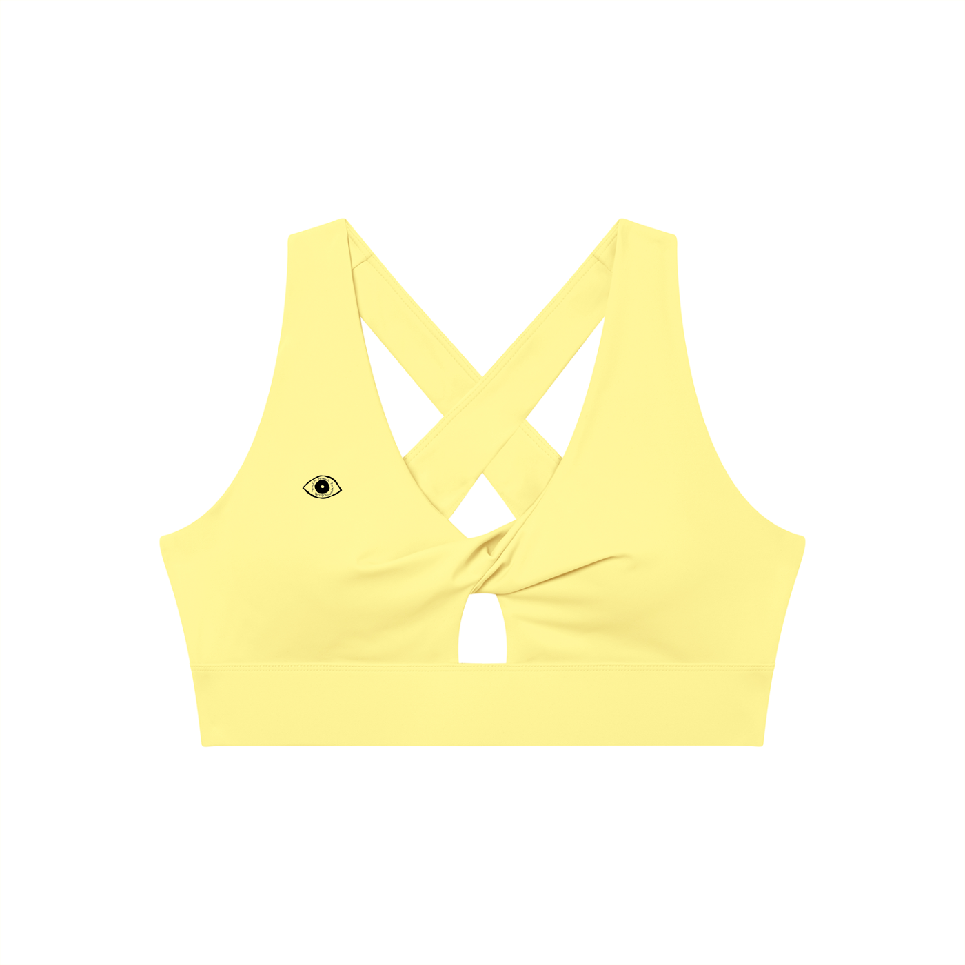 Eye Twist Front V-Neck Sports Bra
