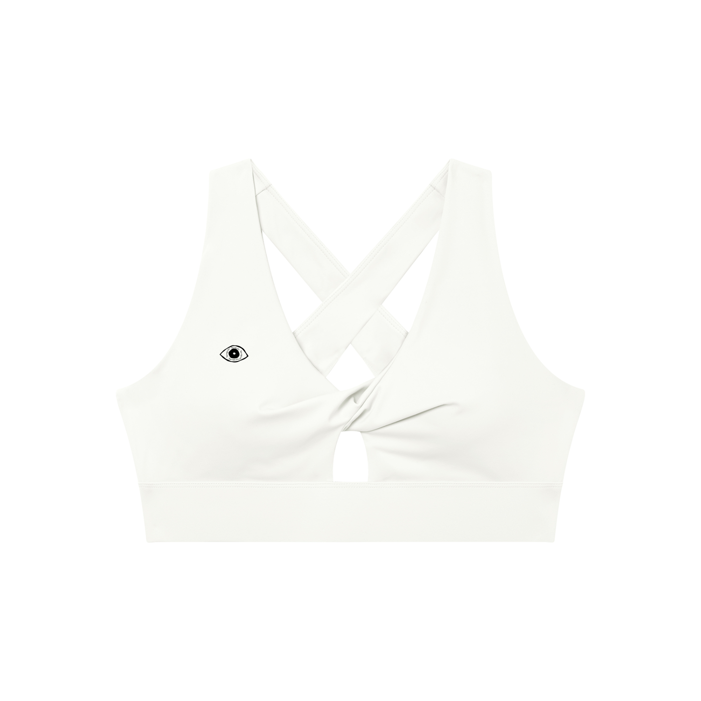 Eye Twist Front V-Neck Sports Bra