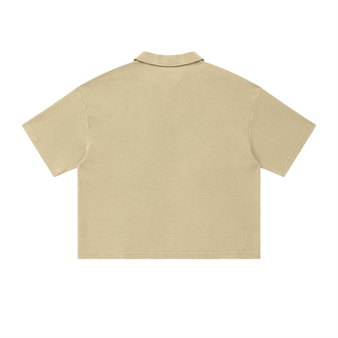 P Waffle Boxy Polo Shirt(Unisex)