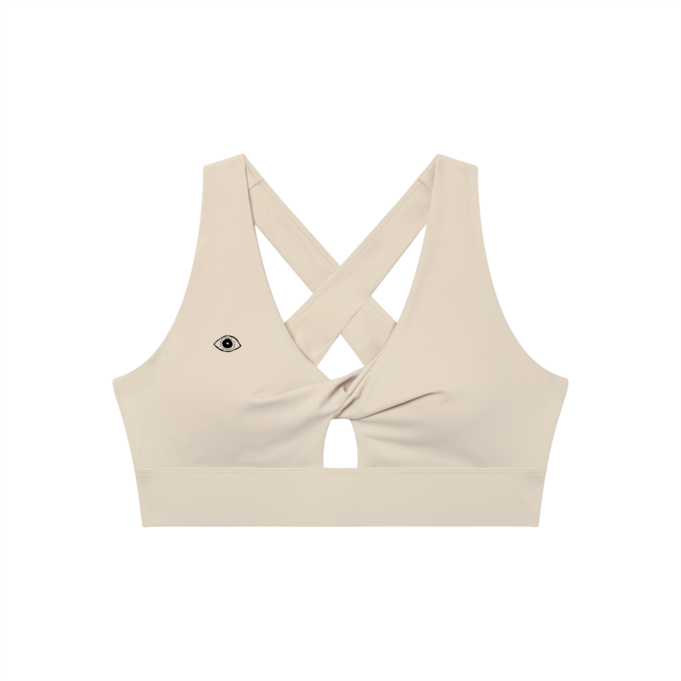 Eye Twist Front V-Neck Sports Bra