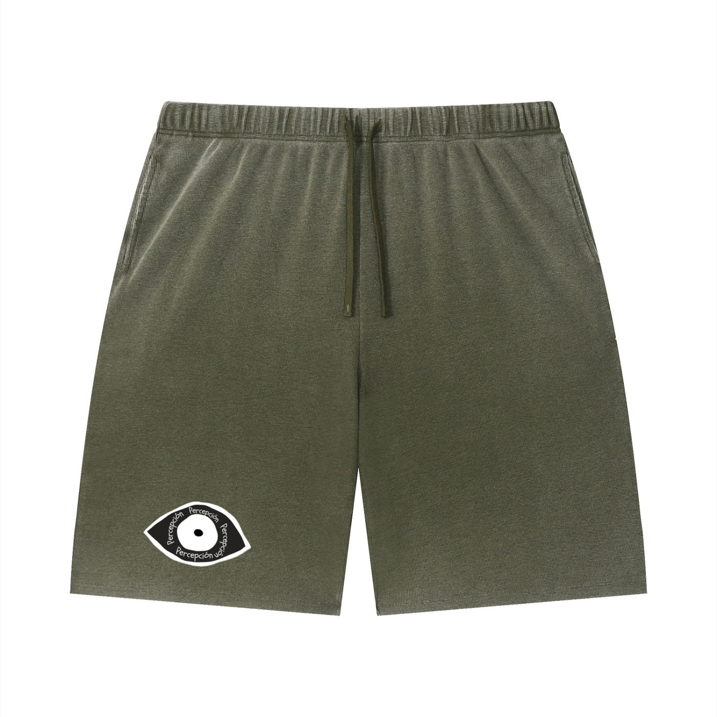 Percepcï Waffle Raw Hem Shorts
