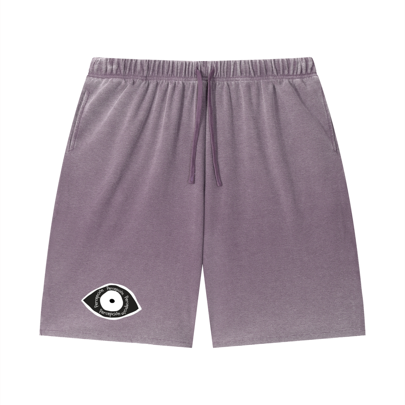 Percepcï Waffle Raw Hem Shorts