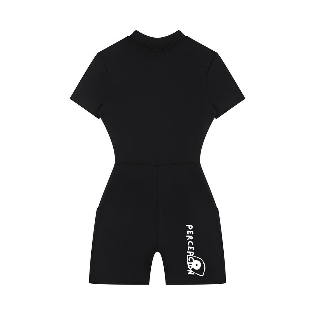 Percepcï Quarter-Zip Short Sleeve Assassin Romper