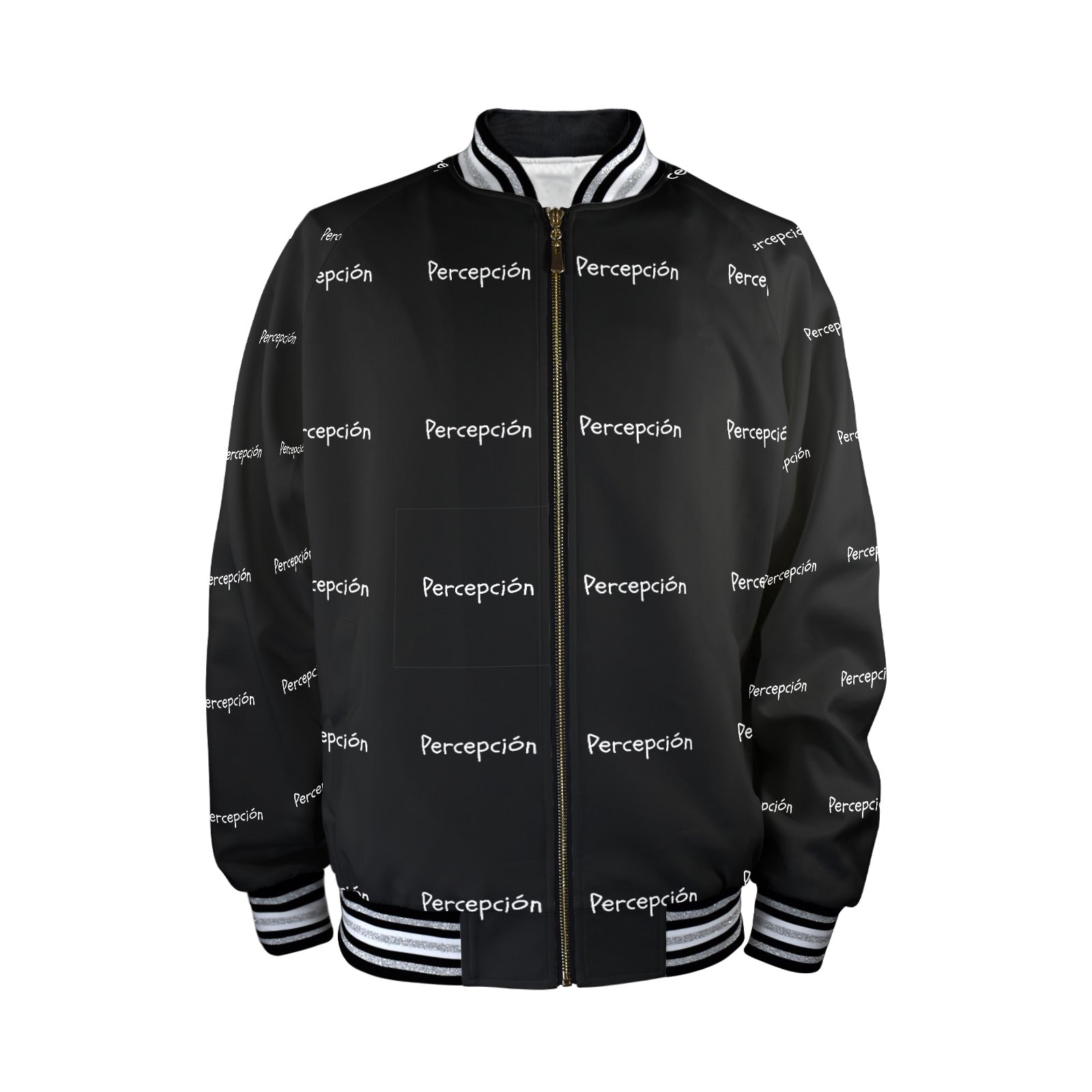 Pion Men's Striped Trim Bomber Jacket