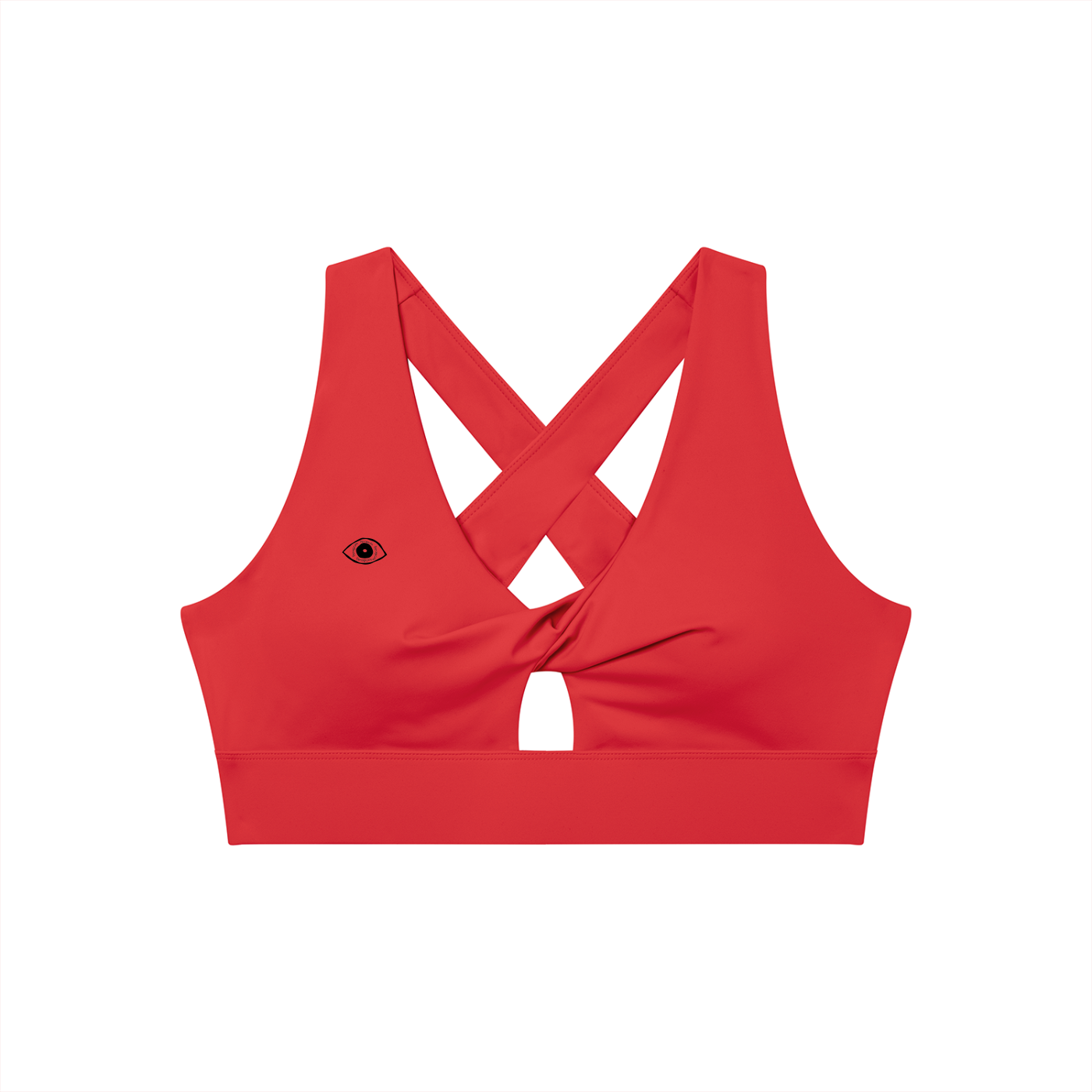 Eye Twist Front V-Neck Sports Bra