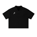 P Waffle Boxy Polo Shirt(Unisex)