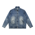 Pión Vintage Wash Zip Up Denim Jacket