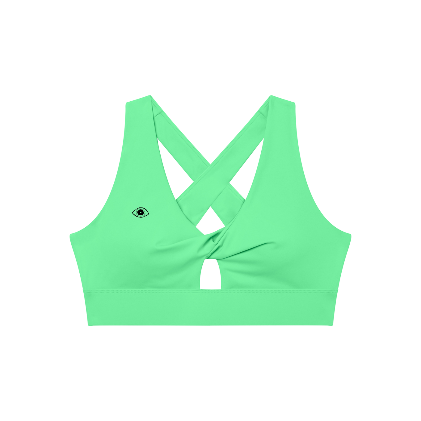 Eye Twist Front V-Neck Sports Bra