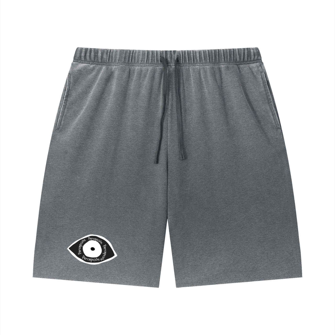 Percepcï Waffle Raw Hem Shorts