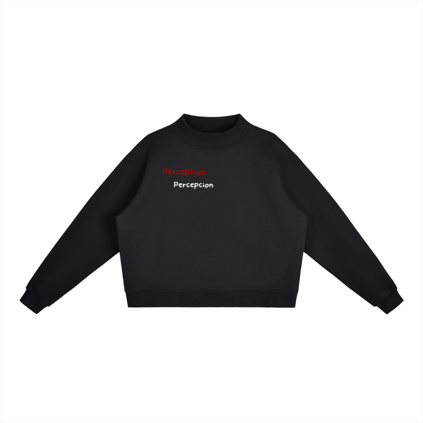 Essential Fleece Mock-Neck Crew Sweatshirt