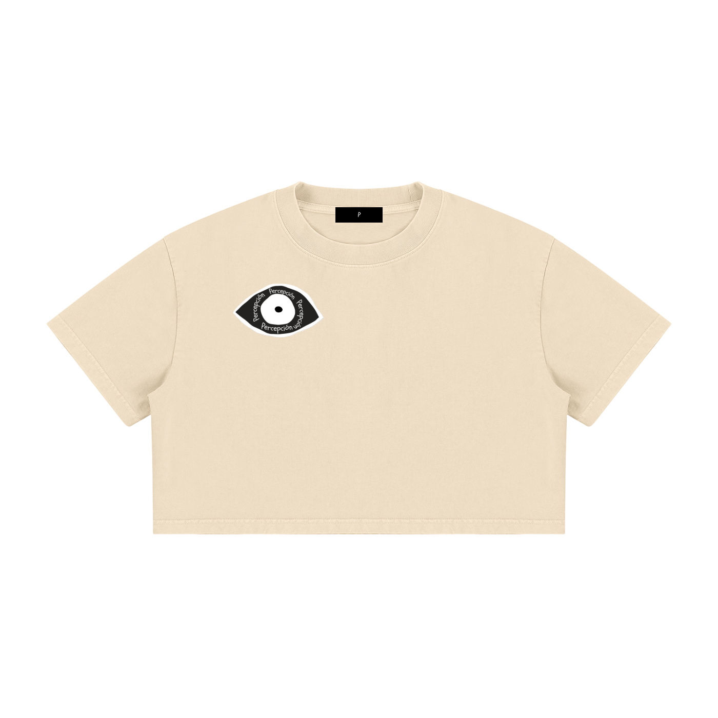 Percepcǐ Earth Wash Cotton Crop T-Shirt