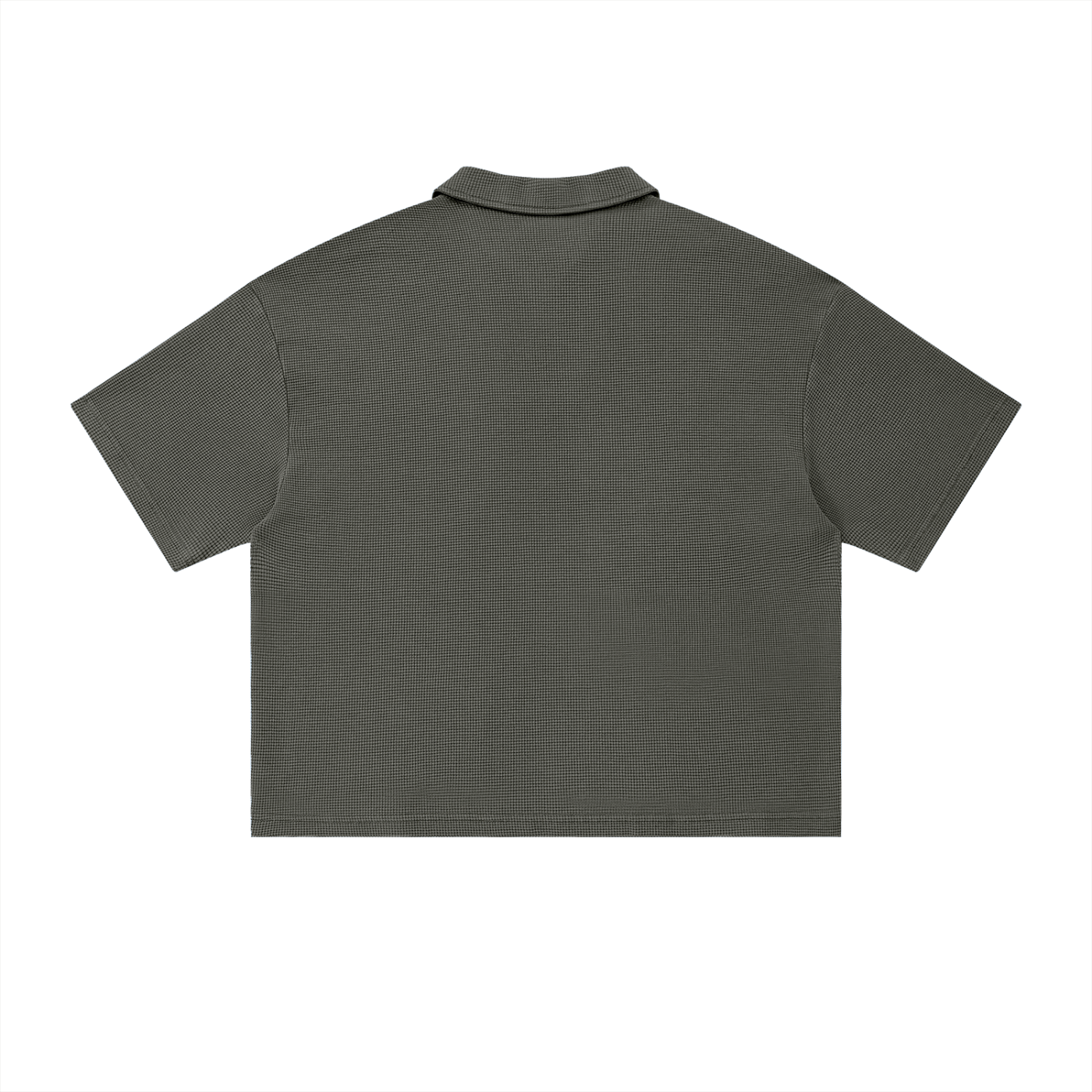 P Waffle Boxy Polo Shirt(Unisex)