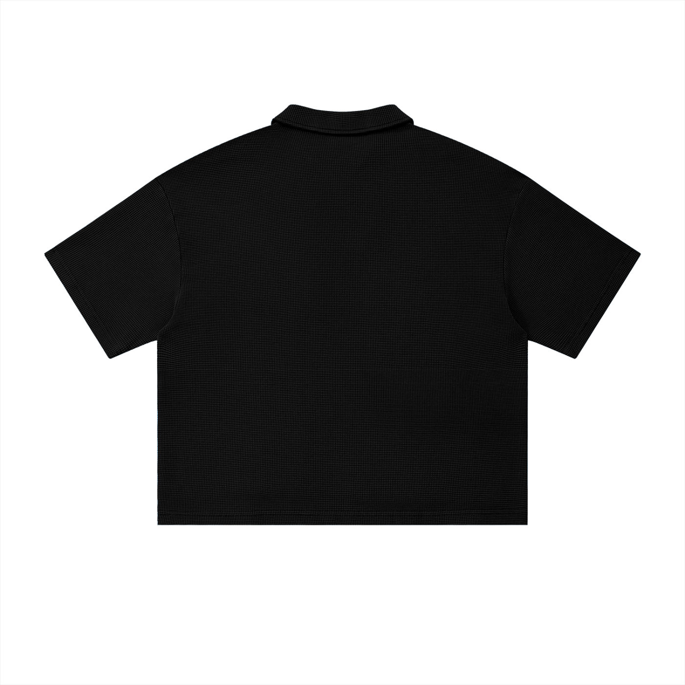 P Waffle Boxy Polo Shirt(Unisex)