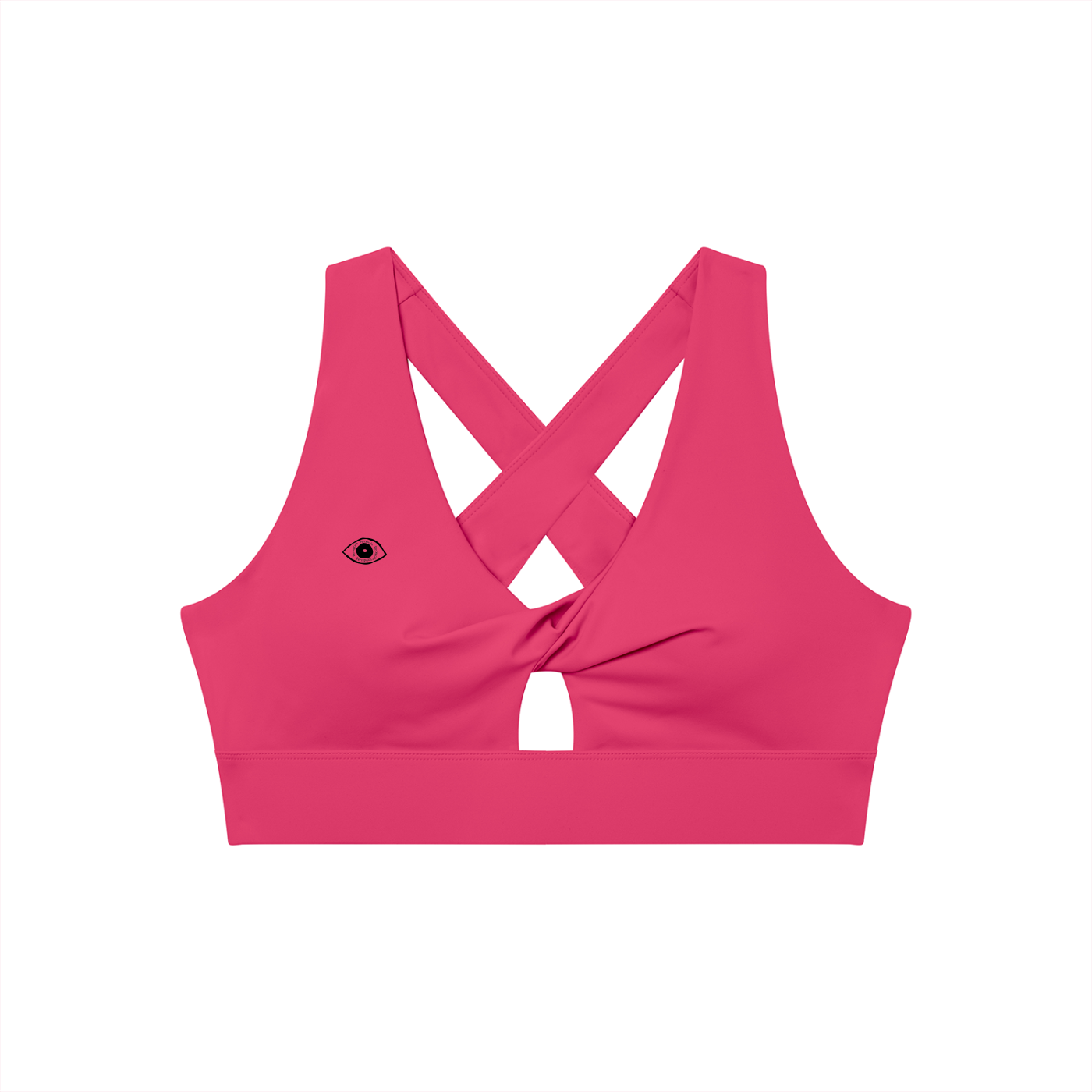 Eye Twist Front V-Neck Sports Bra