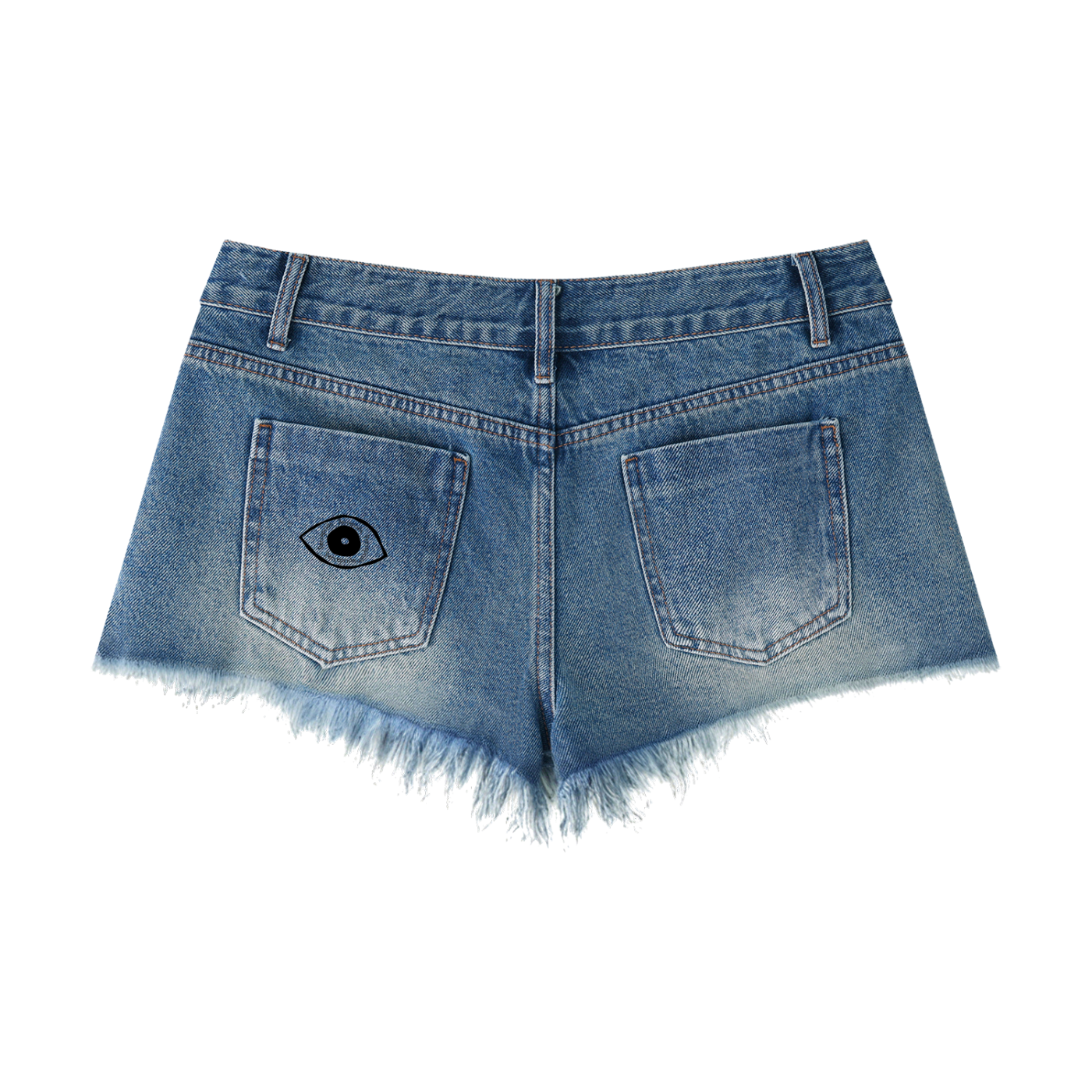 Women's Percepcî Raw Hem Denim Shorts