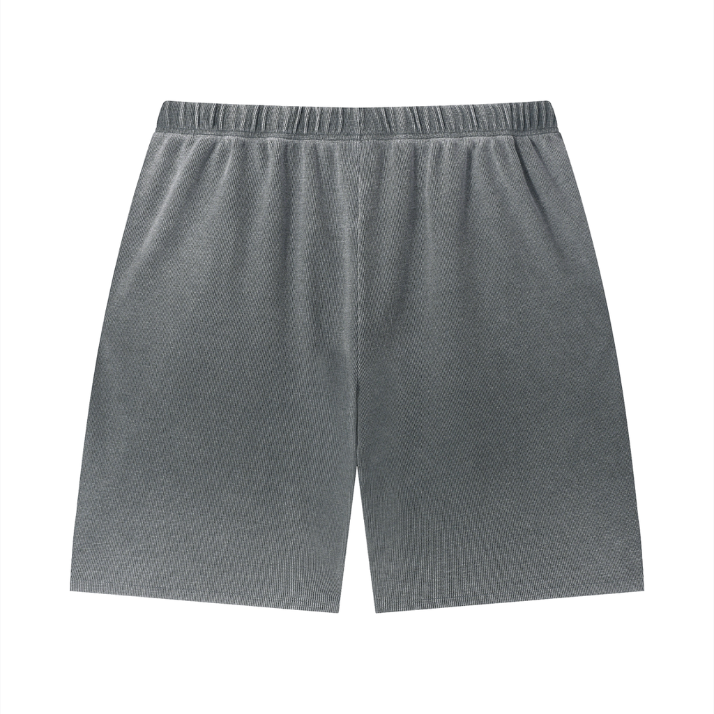 Percepcï Waffle Raw Hem Shorts